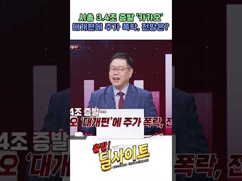 시총 3.4조 증발 '카카오' 대개편에 주가 폭락, 전망은?