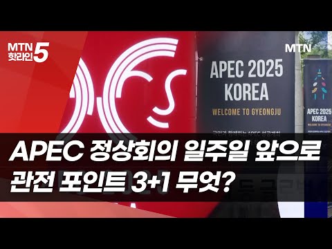 APEC 정상회의 일주일 앞으로… 관전 포인트 3+1 무엇? / 머니투데이방송 (뉴스)