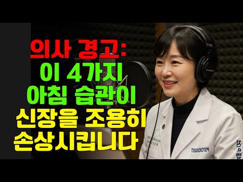 아침의 4가지 습관이 당신의 신장을 조용히 해치고 있나요? 매일 반복하고 있나요?