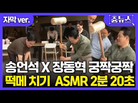 [자막] 송언석 X 장동혁 떡메 치기 ASMR #송언석 #장동혁 #국민의힘 #추석 #한가위