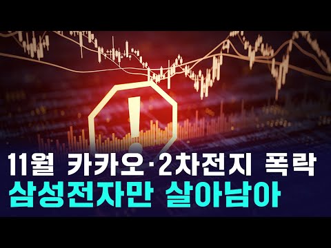 삼성전자만 살아남았다, 11월 개미 60% 손실 중...카카오, 2차전지에 물렸다 https://op.opparadise.com/data/apms/video/youtube/ATXaHJeQtZs.jpg 삼성전자만 살아남았다, 11월 개미 60% 손실 중...카카오, 2차전지에 물렸다