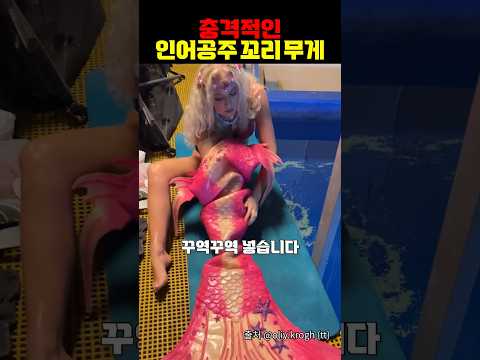 충격적인 인어공주 꼬리 무게