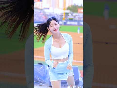 " 포니테일 + 하늘색 조합 너무 잘어울리는 찌나뇽 " 250810 김진아 치어리더 직캠