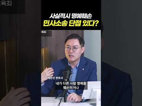 사실적시 명예훼손 민사소송으로하면 생기는 단점 l 검사출신 형사전문변호사 이고은, 배한진