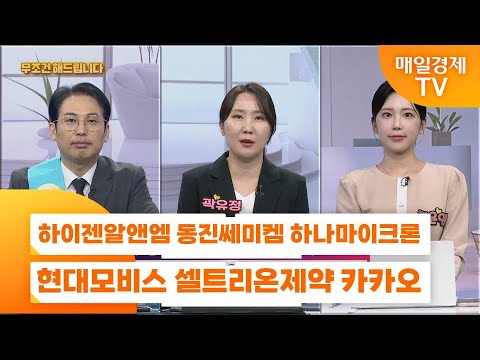 [친절한 종목상담 4989] 하이젠알앤엠 동진쎄미켐 하나마이크론 현대모비스 셀트리온제약 카카오