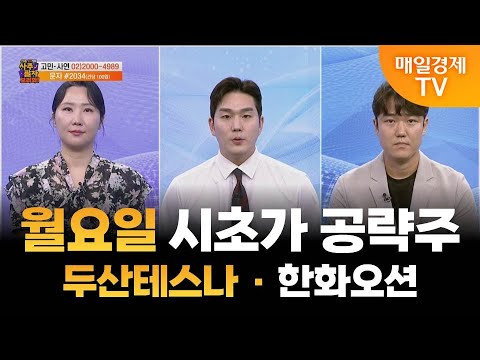 [사주팔자 보러와 2부] 월요일 시초가 공략주 / 두산테스나 · 한화오션 / 곽유정 JW인베스트 대표 / 권영우 오리드홀딩스 대표