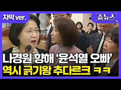 [자막]나경원 면전에 "윤석열 오빠" 극딜 박은 추다르크! 제대로 긁었다 ㅋㅋ #나경원 #추미애 #윤석열 #법사위