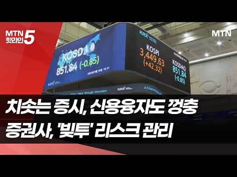 치솟는 증시, 신용융자도 껑충…증권사, '빚투' 리스크 관리 / 머니투데이방송 (뉴스)