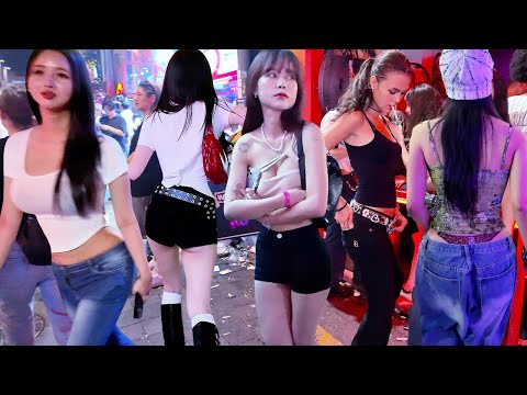 [4K 이태원 클럽 거리 ] 늦은 밤에 이태원 클럽 거리는 정열적이네요  # 이태원 # 서울 # 한국