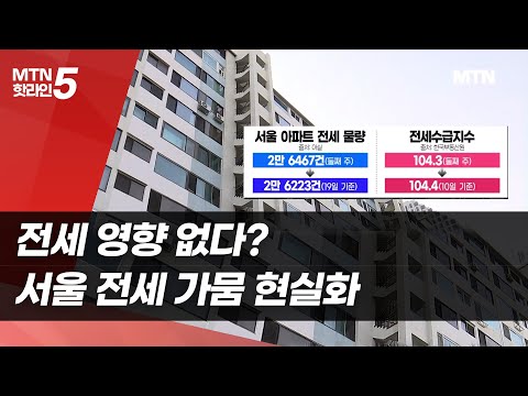전세 영향 크지 않다던 정부와 다른 현실…서울 전세 가뭄 현실화 / 머니투데이방송 (뉴스)