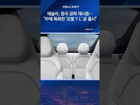 테슬라, 중국 공략 재시동…"中에 특화한 '모델 Y L' 곧 출시"