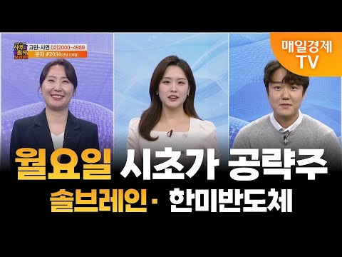 [사주팔자 보러와 2부] 월요일 시초가 공략주 / 솔브레인 · 한미반도체 / 곽유정 JW인베스트 대표 / 권영우 오리드홀딩스 대표