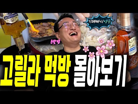 추석특집 ! 고독한갱년기의 기레빠시 먹방 모음~!