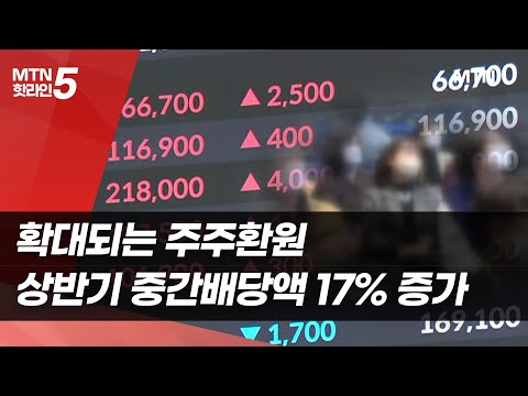 확대되는 주주환원…상반기 중간배당액 17% 증가 / 머니투데이방송 (뉴스)