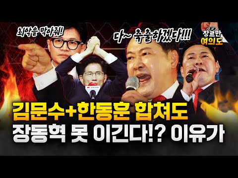 국힘 당 대표 선출  '통합파' 김문수 vs '축출파' 장동혁! '한동훈' 영향은?!