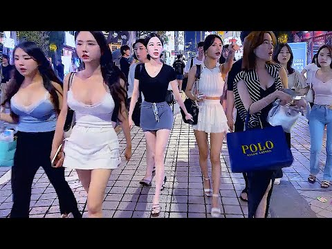 [4K GANGNAM SEOUL] 토요일 밤 새벽 시간에 강남 클럽 거리를 함께 걸어요^^  # 강남 # 서울 # 한국