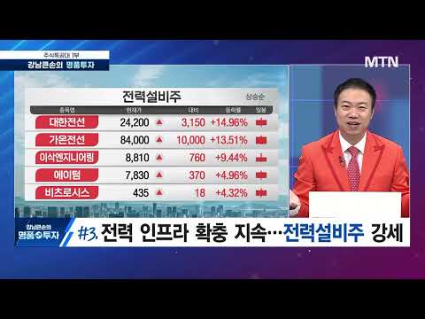 [강남큰손의 명품투자] 전력설비주 세명전기 분석 / 머니투데이방송 (증시, 증권)