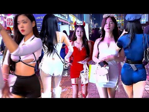 [4K 서울 강남의 할로윈 ] 강남의 할로윈 스타일은 너무나 멋지네요 # 강남 # 서울 # 한국 # 할로윈