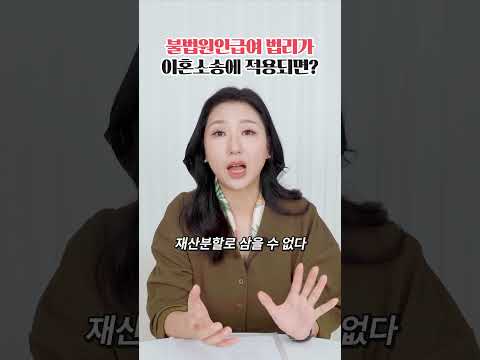 불법원인급여로 형성된 재산은 재산분할 안 된다 (SK 최태원 노소영)