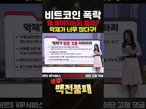 비트코인 폭락! 악재가 너무 많다! 도망쳐!