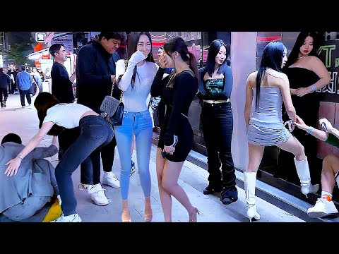 [4K] 불토에 이태원의 새벽 시간에는 재밌는 일들이 많네요  # 이태원 # 서울 # 한국