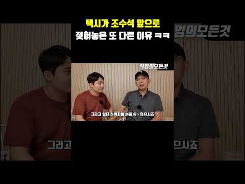 택시가 조수석 앞으로 젖혀놓은 또 다른 이유 ㅋㅋ