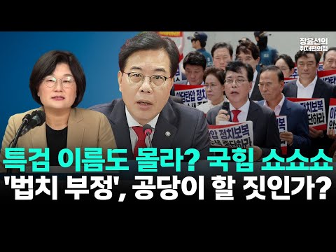 특검 이름도 몰라? 국힘의 '야당탄압' 서울 순회 쇼-장윤선 "공무집행 방해, 법치 부정...공당 자격 있나"
