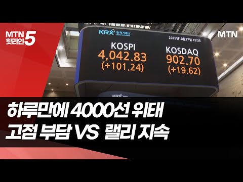 4000 넘자마자 '멈칫'…"고점 부담 VS 랠리 지속" / 머니투데이방송 (뉴스) https://op.opparadise.com/data/apms/video/youtube/papJiBRNbTk.jpg 4000 넘자마자 '멈칫'…"고점 부담 VS 랠리 지속" / 머니투데이방송 (뉴스)