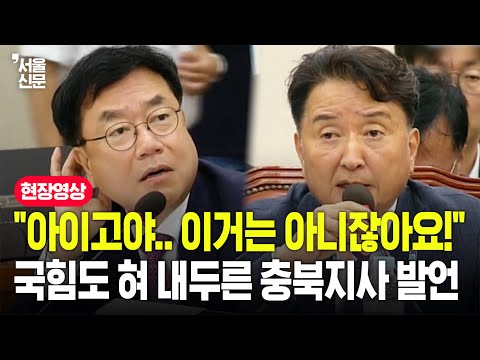 "왜? 왜 그러세요?"...오송 참사 청문회서 충북지사 발언에 국힘 의원도 한숨 '푹'