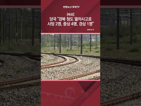 [속보] 당국 "경북 청도 열차사고로 사망 2명, 중상 4명, 경상 1명"