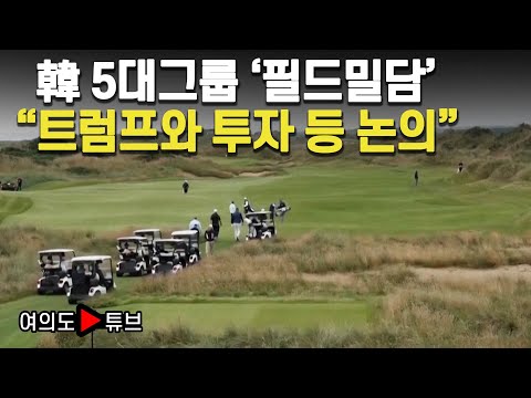 [여의도튜브] 韓 5대그룹 ‘필드밀담’ “트럼프와 투자 등 논의” / 머니투데이방송