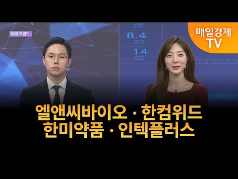 [포인트] 오늘의 마켓 포인트! 엘앤씨바이오 · 한컴위드 · 한미약품 · 인텍플러스 / 이정민 / 뉴지인베스트 이사