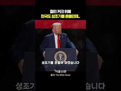 트럼프가 목격한 한국에서의 성조기?