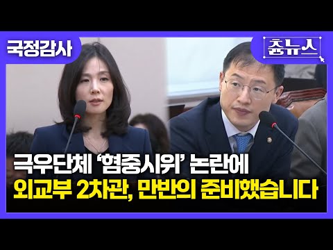 APEC 코앞인데.. 경주에서 극우단체 혐중시위?.. 외교부 "만반의 준비했습니다" 누가 대답하나 봤더니? #김상욱 #국정감사 #외교부 #혐중시위